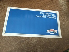 Vintage 1974 Chevrolet Colors and Standard Features Brochure NOS - £5.76 GBP