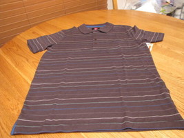 Men&#39;s Quiksilver Lowery Polo stripe shirt grey $45 S SM 108245 MM007 surf skate - £13.35 GBP