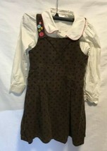Gymboree 2 pc brown Corduroy polka dots dress blouses 7 Girls all about ... - £7.73 GBP