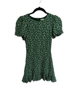 REFORMATION Womens Dress BEESLEY Mini Parsley Green Floral Sz 2 - £74.55 GBP