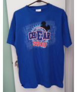 Walt Disney World Cheer Squad T-Shirt  Sz Adult L Unisex Blue Mickey Ears - $257.13 MXN
