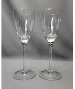 Qualia Helix Platinum Hand Blown Art Glass Wine Glasses Toasting Goblets... - £19.41 GBP