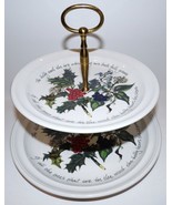 BEAUTIFUL VINTAGE PORTMEIRION HOLLY AND THE IVY 2-TIER TIDBIT TRAY/PASTR... - $54.44