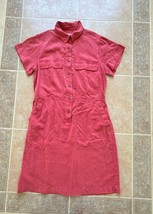 J. Crew  Woven Button Collar Short Sleeve Pockets dress Size 6 - $68.31