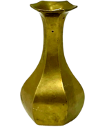 Vintage MCM Solid Brass Bud Vase With Fluted Top - 5&quot; Tall Made in India - €15,47 EUR