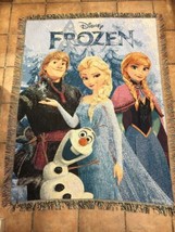Frozen Knit Throw Afghan Rug Style Blanket Olaf Elsa Anna - £31.10 GBP
