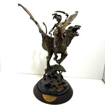 Boris Vallejo Maiden of the Golden Sword Dragon Franklin Mint Bronze Sculpture - £179.36 GBP
