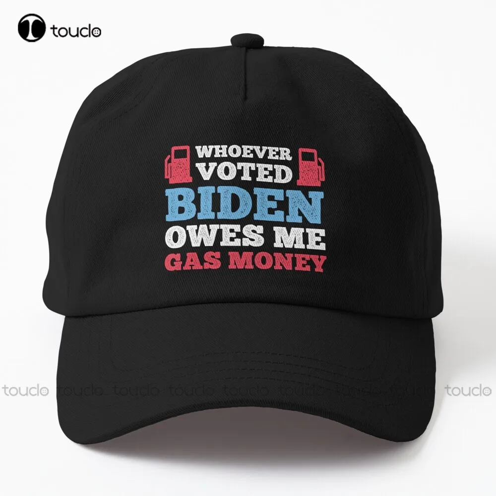 R voted biden owes me gas money meme conservative republican dad hat anime hats outdoor thumb200