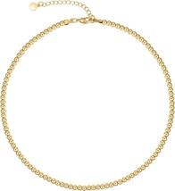 14K Gold Plated Dainty Choker Necklace for Women Girls Snake Chain Cuban Link Pa - £25.96 GBP