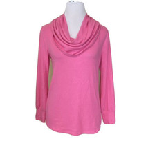 New Gibson Sweatshirt Top Womens Small Cozy Fleece Convertible Neck Pink - £18.17 GBP