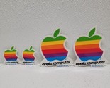 Lot of 4 Vintage Apple Computer Macintosh Rainbow Logo Decal Stickers Br... - $29.60
