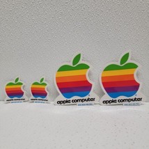 Lot of 4 Vintage Apple Computer Macintosh Rainbow Logo Decal Stickers Br... - $29.60