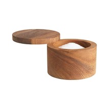 Wooden Salt Box for Kitchen or Dining Table Spice  (size: 3.5 x 2.5 in ) - £17.43 GBP