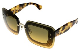 Miu Miu Sunglasses Women Tortoise Gold Square MU 01RS PC8-0A3 - £200.43 GBP