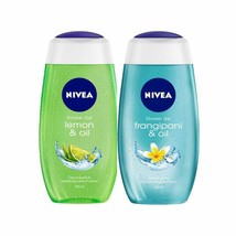 NIVEA Shower Gel, (Lemon & Oil + Frangipani & oil Body Wash) - 250ml (Pack of 2) - $35.59