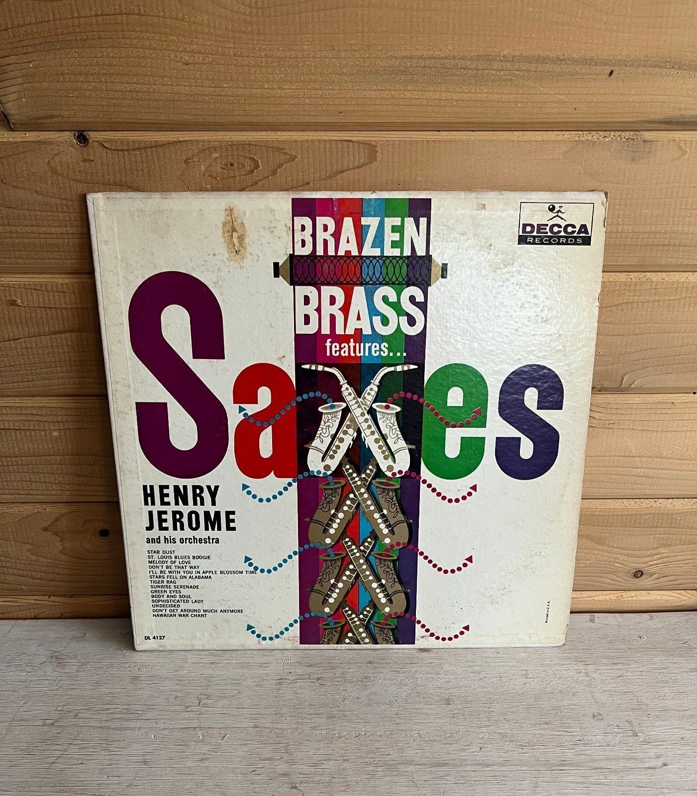 Brazen Brass Henry Jerome Saxes Jazz Vinyl Decca Record LP 33 RPM 12&quot; - £15.03 GBP