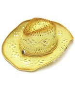 CAMEL TWO TONE WOVEN COWBOY HAT western ladies headwear - $16.86 CAD