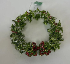 (3) Glitter Wreath Ornament by Kurt Adler- NEW! - £13.13 GBP