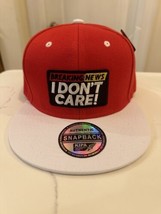 “ I Don’t Care” SnapBack cap Adjustable Adult  - £15.58 GBP
