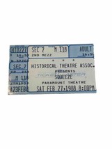 February 27 1988 Squeeze Concert Ticket Stub Paramount Theatre Seattle - £9.39 GBP