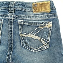 Silver Tuesday Destroyed Medium Wash Boot Cut Thick Stitch Denim Jeans 2... - $19.69