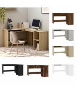 Modern Wooden L-Shape Corner Computer Laptop Office Desk Table With Storage Unit - £117.90 GBP - £164.47 GBP