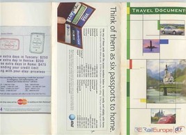 Rail Europe Travel Documents Folder European Rail Pass Folder &amp; Tickets ... - $17.82