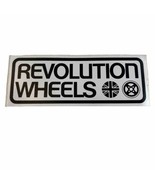 Vintage Unused Black And White Revolution Wheels Racing Sticker 2&quot; x 6&quot; - $152.05 MXN