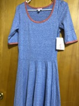 NWTs LuLaRoe Nicole Dress Size Small Light Blue and Pink - £12.63 GBP