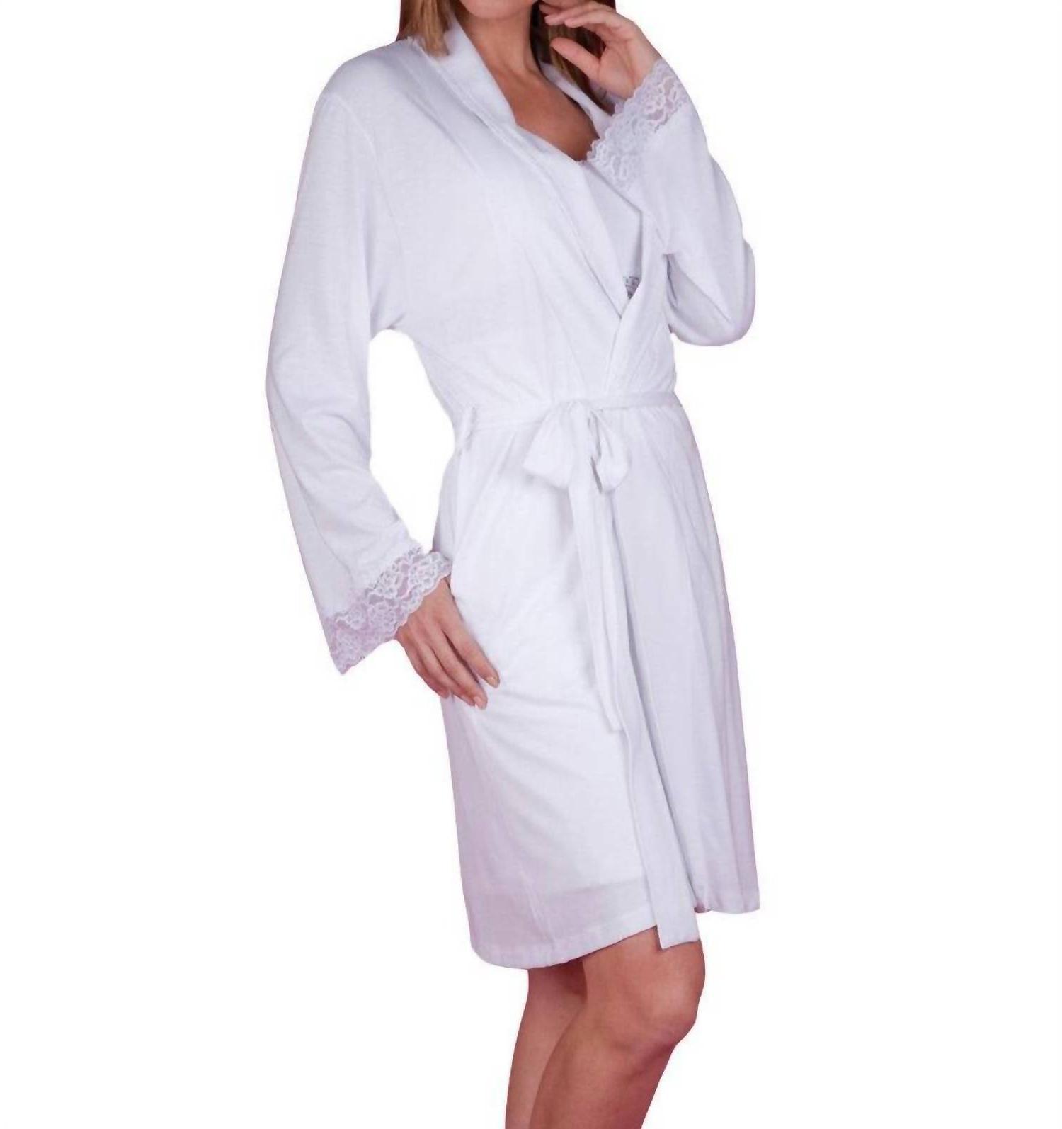 Twelve Eighty Eight Sophie Basic Quarter Sleeve Robe White - $68.00