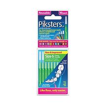 Piksters 0.80 mm Size 6 Green Toothbrush - Pack of 10  - $12.00