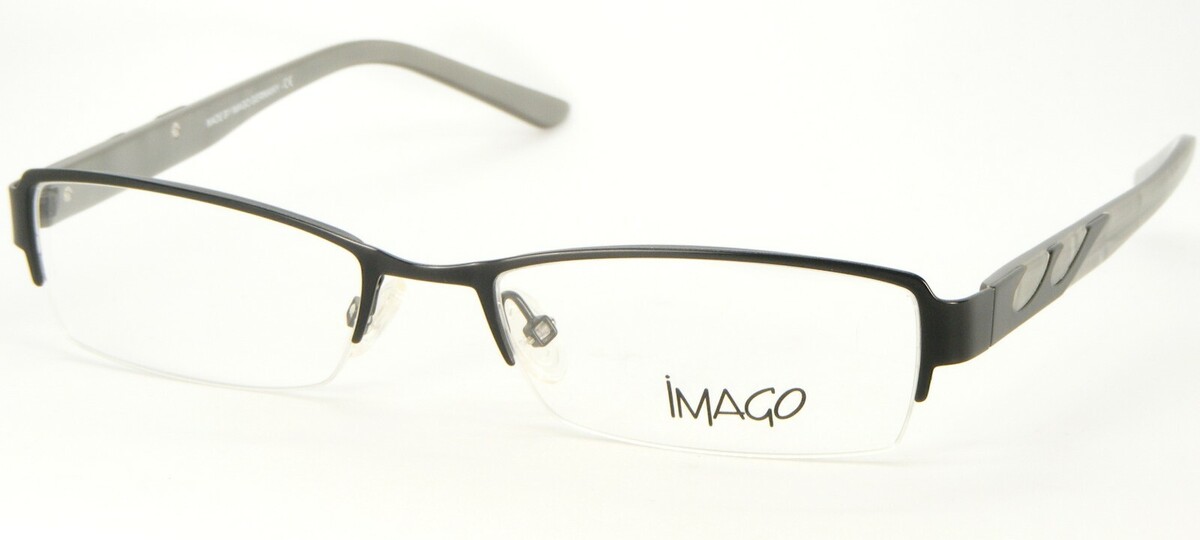 Neuf iMAGO VORIMA Col 1 Noir / Perle Gris Lunettes Monture 52-18-140mm - $85.98