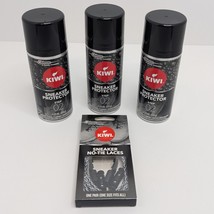 3 KIWI Sneaker Protector 4.25oz + No Tie Laces Water Dirt Shield Shoe Care - $614.56 MXN