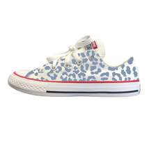 Navy Cheetah Shoes - Custom White Low Top Converse - Men&#39;s And Women&#39;s Shoes - £143.08 GBP