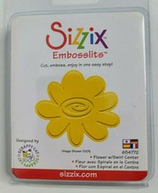Flower with Swirl Center Sizzix Embosslits Die 654772 Cuts &amp; Embosses NEW - £5.53 GBP
