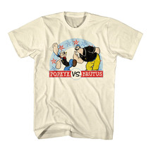 Popeye The Sailorman Versus Brutus Bluto Fight Poster Men&#39;s T Shirt Vintage Top - £17.92 GBP+