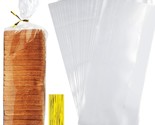 Bread Bags With Ties, 30 Clear Bread Bags For Homemade Bread And 50 Ties... - £10.40 GBP