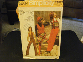 Simplicity 5204 Misses Bias Mini Skirt, Vest &amp; Pants Pattern - Size 14 Bust 36 - £8.97 GBP