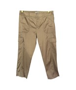 Cache Gold Satin Type Rayon Crop Cargo Pant Stretch Finished Seams NWT $118 - $118.00