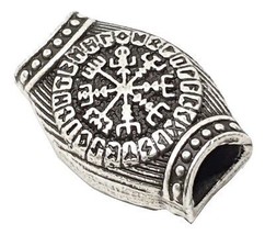 Helm of Awe Vegvisir Runes Asgard Hair Beard 20mm X 14mm Bead Viking Norse x 1 - £5.93 GBP