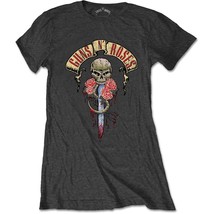 Ladies Guns n&#39; Roses Dripping Dagger Official Tee T-Shirt Womens Girls - $31.92