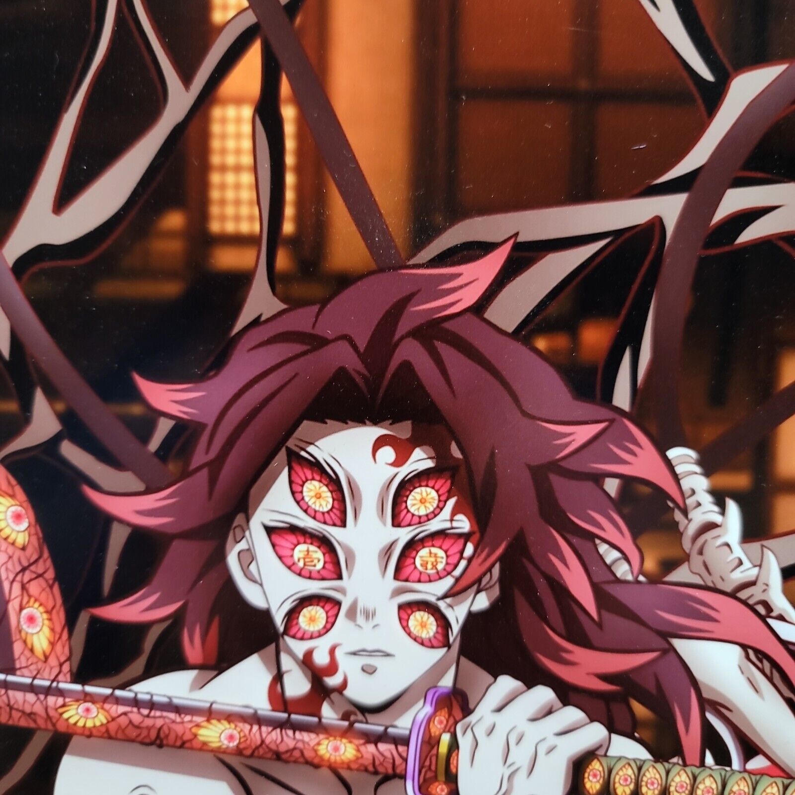 Demon Slayer Kokushibo Anime Wall Photo Art Board Print 11.75in x 7