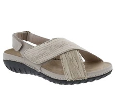 New Drew 11.5WW Barefoot Freedom “Bon Voyage” Beige Leather Comfort Sandals - £41.84 GBP