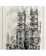 Westminster Abbey And Big Ben 1901 Victorian London Print Art UK DWFF10 - $67.90 CAD