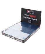 2 packs of 100 (200) BCW LaserWeld 2 ½&quot; x 3 ½&quot; Card 9-pocket Binder Pages - $95.59 CAD