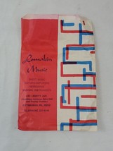 VINTAGE Lomakin Music Store Pittsburgh Small Red Paper Shopping Bag - $14.84