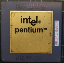 INTEL A80502-90 SX923 L391043-0634, PENTIUM 90 MHZ CPU PROCESSOR Gold Ce... - $19.31
