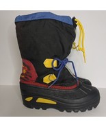 SOREL Kaufman Youth 2 Nylon Boots Blue Red Yellow Black Snow Rain Cold C... - $26.99