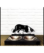 CUSTOM Dog Cat Pet Bowl Personalized Metal Food Water Bowls Dish Border ... - £79.71 GBP