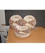 JOHNSON BROS Olde English Countryside Dinner Plates 10&quot; Set of 10 Vintag... - $108.90